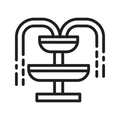 Fountain icon vector image. Suitable for mobile apps, web apps and print media.