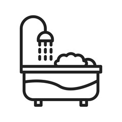 Shower icon vector image. Suitable for mobile apps, web apps and print media.