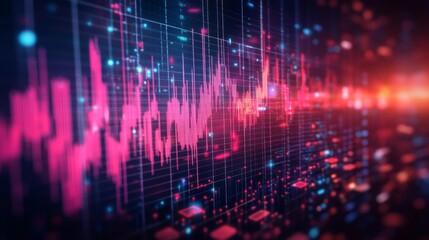 Fototapeta premium Abstract Digital Data Waveform Visualization