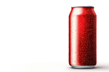 Red Can with Water Drops: Refreshing Drink