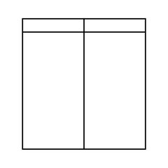 Table chart template. Comparative spreadsheets with options. Vector flat simple design