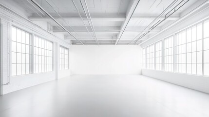 Fototapeta premium Abstract white industrial texture with simple geometric pattern, embodying minimalism and clean aesthetics.