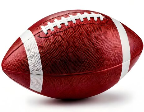 American football ball and rugby ball isolated on white background, sports equipment concept, team sports gear, training, coaching, game strategy, fitness and athletics advertising