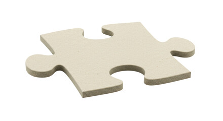 Fototapeta premium Isolated Beige Puzzle Piece Close-up