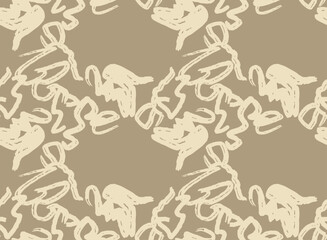 Seamless pattern with hand drawn brush strokes. Gouache painting background with scribble stripes