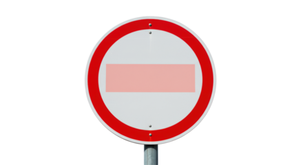 Isolated No Entry Prohibited Sign