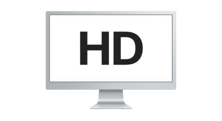 Isolated Computer Screen Displaying HD Text