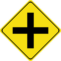 Obraz premium yellow cross sign