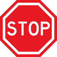 stop sign on white background
