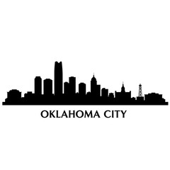 Fototapeta premium Oklahoma City Skyline Silhouette Urban Landscape Design.