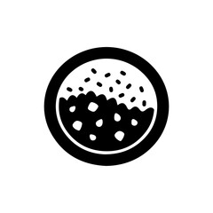 Minimal Black Japanese Curry Plate with Rice Half Icon