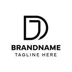 Letters DJ Monogram Logo, suitable for any brand with JD or DJ initials