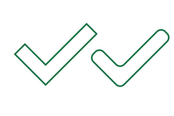 Set of black check mark isolated vector icons. Vote symbol tick. Approved icon. Check mark icon set. Tick checkmark check list button icon.