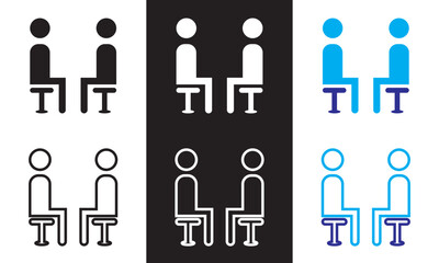 Human Resources icon.  Vector illustration. isolated on white and black background. EPS 10