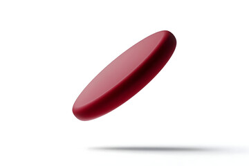 Red Disc Rotating Smoothly in 3D