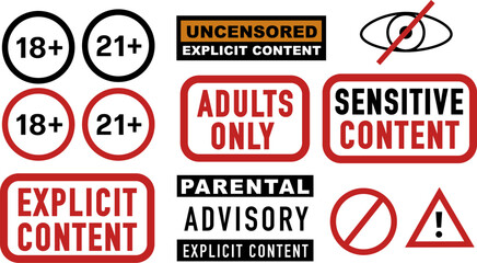 Parental Advisory Explicit Content Warning Vector Background Illustration