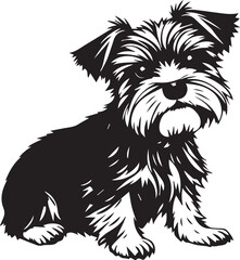 Yorkshire terrier dog. Hand drawn vector illustration	