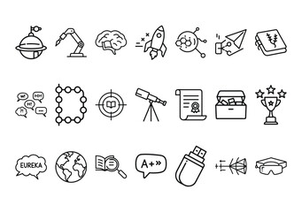 Educational learning liner icon of vector illustration	