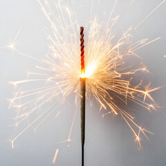 sparkler on black background