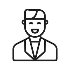 Happy Man icon vector image. Suitable for mobile apps, web apps and print media.