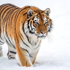 Fototapeta premium siberian tiger in snow