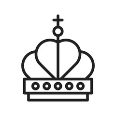 King's Crown icon vector image. Suitable for mobile apps, web apps and print media.
