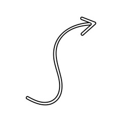 Arrow icon vector. Hand drawn arrow illustration sign. Hand drawn sketch elements.