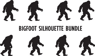 Bigfoot Sasquatch Funny Pose Silhouette Bundle