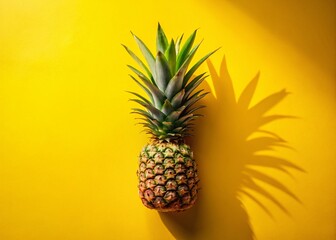 SunKissed Pineapple A Vibrant Tropical Still Life from the 1980s Capturing the Essence of Summer