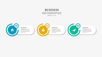 Presentation business infographic template vector.
