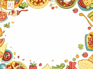 Fototapeta premium Colorful assortment of fresh ingredients on a vibrant table Generative AI