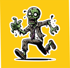 Fototapeta premium Vector illustrator of drawing line zombie