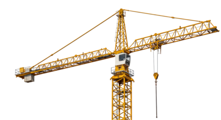 Isolated Crane, Representing Construction and Industry