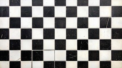 Fototapeta premium A clean, grid-like pattern of squares in alternating black and white.