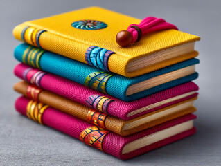 Fototapeta premium patterned notebooks: colorful collection