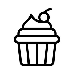 cupcake line icon