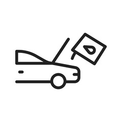 Car and Oil Can icon vector image. Suitable for mobile apps, web apps and print media.