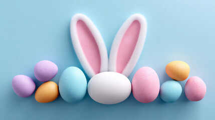 easter egg frame: pastel bunny delight