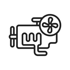 Engine Fan icon vector image. Suitable for mobile apps, web apps and print media.