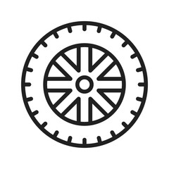 Fototapeta premium Tyre I icon vector image. Suitable for mobile apps, web apps and print media.