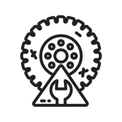 Tyre Repair icon vector image. Suitable for mobile apps, web apps and print media.