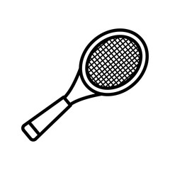 tennis racket icon on white background