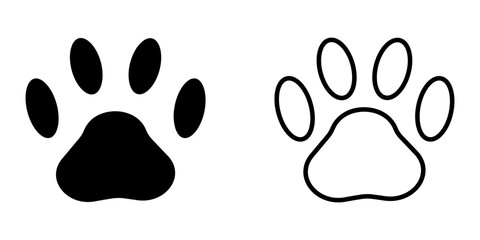 Paw icon on white background
