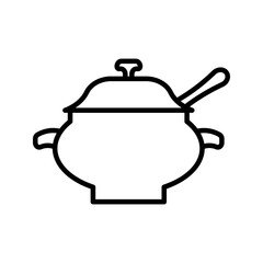Tureen icon on white background