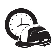 Fast Worker Construction Time Clock Icon