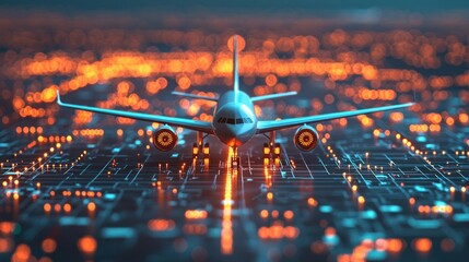 Gps navigation for taxi services at airport closeup shot urban environment aerial view technology concept