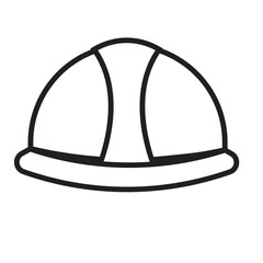 Safety Helmet Outline Icon