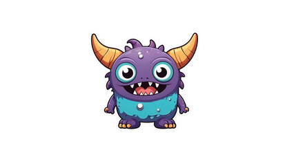 An adorable monster character element perfect for playful or children’s designs.