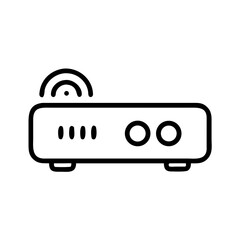 Modem icon vector line art