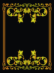 Premium Frame Template with Gold Ornament Design